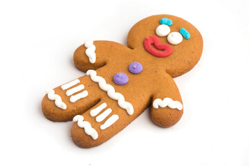 gingerbread man on white background