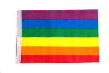 lgbt flag on white background isolate