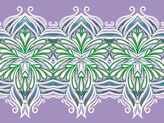 Fototapeta premium Traditional ornament texture seamles patterns background. Geometric motif ornamental patterns, suitable for the textile industry. Creative work hand drawing. Digital art illustration