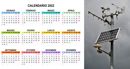 calendario 2022 - obrazy, fototapety, plakaty
