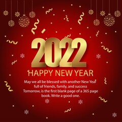 Fototapeta na wymiar Happy new year design 2022