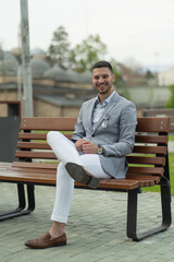 Fototapeta premium Businessmen is laughing