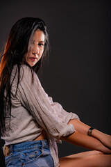 Posing while looking so seductive