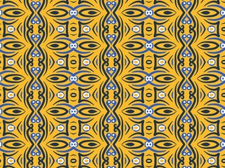 Ornate Damask flower ornament. Wallpaper in the style of Baroque. Seamless background. Graphic pattern for fabric, wallpaper, packaging. Digital art illustration