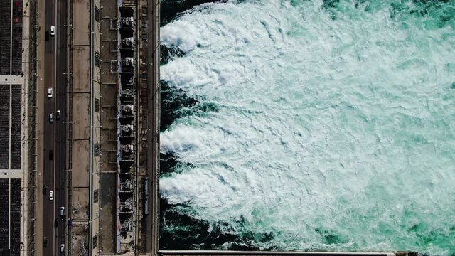 dam water hydro flowing stream russia renewable