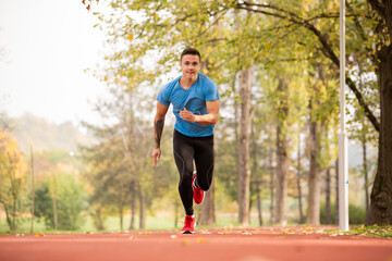 Running on the red track