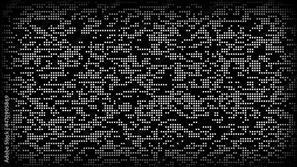 Aufkleber Halftone. Pattern. Abstract dotted background. Texture of white dots. Matrix code. Monochrome gradient background. Vector illustration.