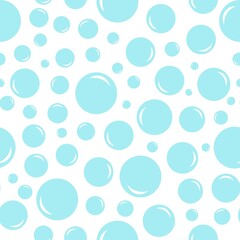 soap bubbles vector seamless polka dot pattern