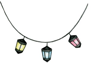 Christmas lantern garland.