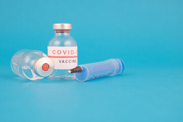 Important adjunct to protection against coronavirus (Covid-19), vaccination against coronavirus, syringe needle