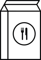 Take away food container vector icon. filled flat sign for mobile concept and web design.
