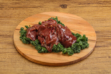 Raw chicken liver for cooking