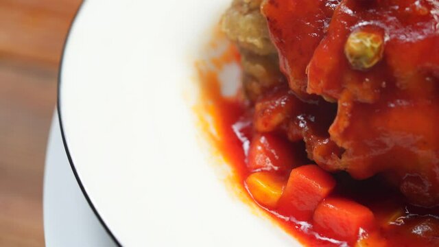 Home-cooked sweet and sour cod with Northeast China specialties