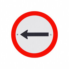 Left way traffic sign