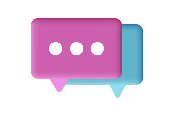 3D speech bubble icon design