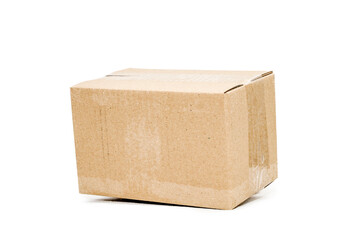 cardboard box on white background isolate