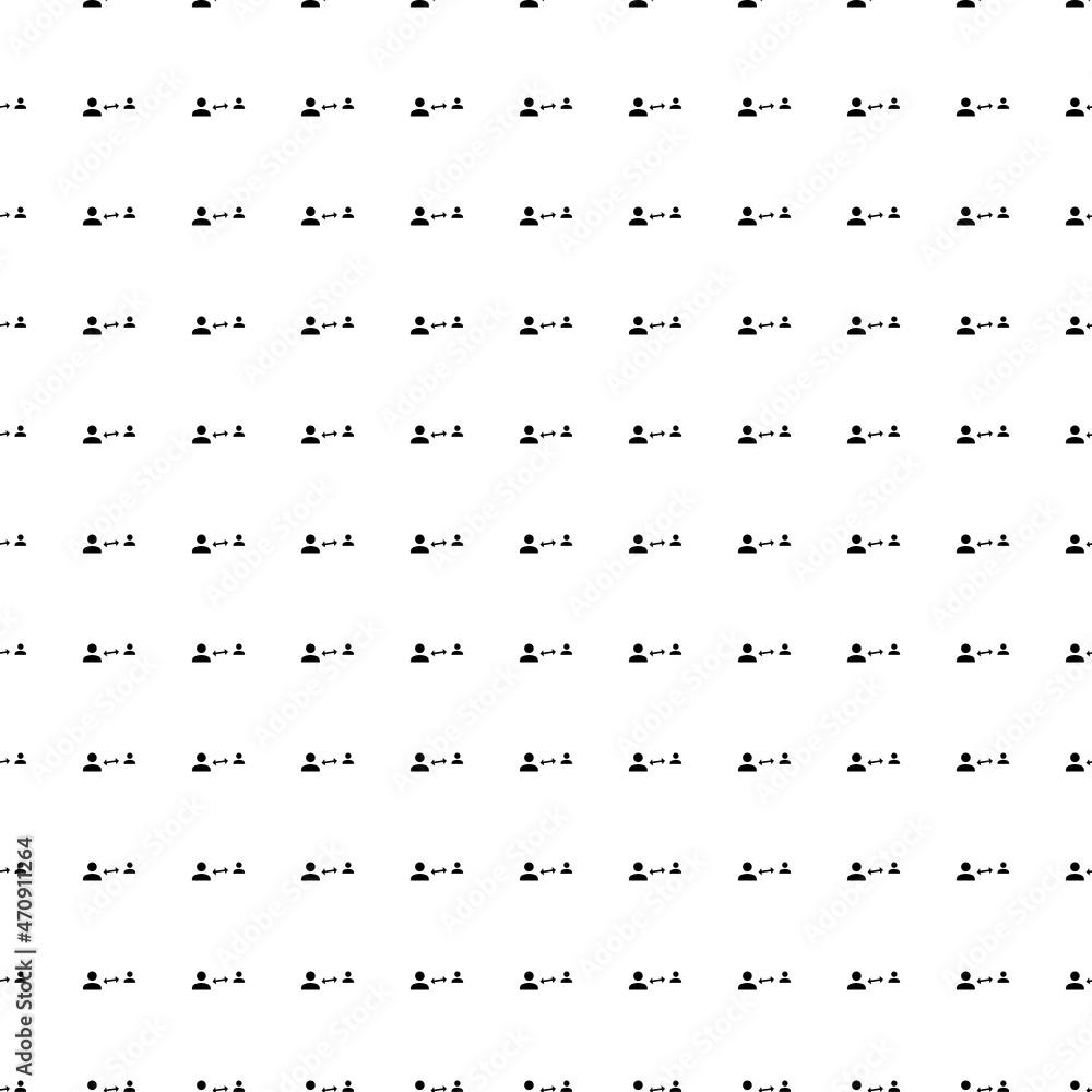 Poster square seamless background pattern from black social distance symbols. the pattern is evenly filled.