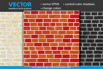 Brick wall seamless pattern mockup template background wallpaper stone custom - 470912404