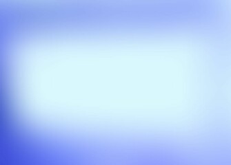 Abstract blue-white defocused background. Blurred lines and a white spot in the middle. Frame. Background for the cover of a laptop, book, notebook.