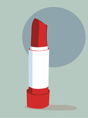 Illustration of a tube of lipstick.