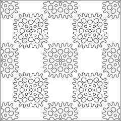 Vector pattern with symmetrical elements . Repeating geometric tiles from striped elements. black patterns.