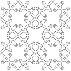 Vector pattern with symmetrical elements . Repeating geometric tiles from striped elements. black patterns.