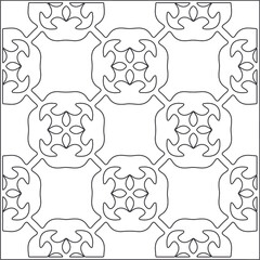 Vector pattern with symmetrical elements . Repeating geometric tiles from striped elements. black patterns.