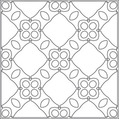 Vector pattern with symmetrical elements . Repeating geometric tiles from striped elements. black patterns.