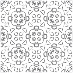 Vector pattern with symmetrical elements . Repeating geometric tiles from striped elements. black patterns.