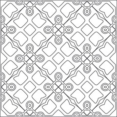Vector pattern with symmetrical elements . Repeating geometric tiles from striped elements. black patterns.