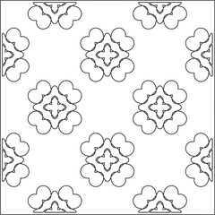 Vector pattern with symmetrical elements . Repeating geometric tiles from striped elements. black patterns.