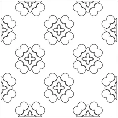 Meubelstickers Vector pattern with symmetrical elements . Repeating geometric tiles from striped elements. black patterns. © t2k4