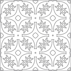 Vector pattern with symmetrical elements . Repeating geometric tiles from striped elements. black patterns.