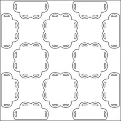 Vector pattern with symmetrical elements . Repeating geometric tiles from striped elements. black patterns.