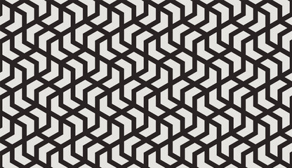 Pattern with monochrome bold stripes and chevrons. Abstract monochrome geometric vector drawing for textile, fabric and wrapping. Stylish design for sun louver. Seamless geometric background.