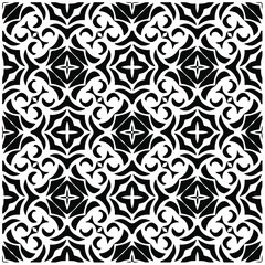 
Seamless vector pattern in geometric ornamental style. Black  pattern.Design element for prints, backgrounds, template, web pages and textile pattern. Geometric art.