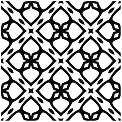
Seamless vector pattern in geometric ornamental style. Black  pattern.Design element for prints, backgrounds, template, web pages and textile pattern. Geometric art.