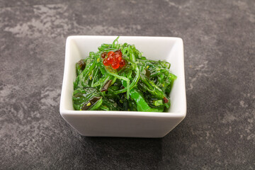 Asian traditional chukka salad in the bowl