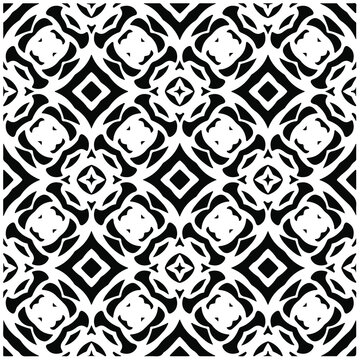 Seamless vector pattern in geometric ornamental style. Black  pattern.Design element for prints, backgrounds, template, web pages and textile pattern. Geometric art