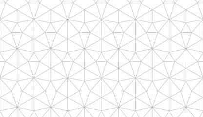 Pattern with grey lines and triangles on white background. Vector abstract geometric diamond texture for jewelry design. Seamless linear pattern for fabric, textile and wrapping. Modern swatch.