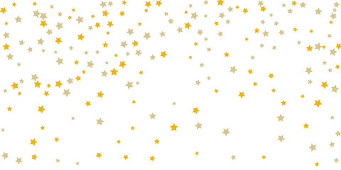 Star confetti. Golden casual confetti background. Bright design pattern. Vector template with gold stars.