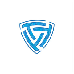 Shield technology vector template