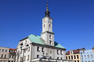 Fototapeta na wymiar Town square in Gliwice, Poland