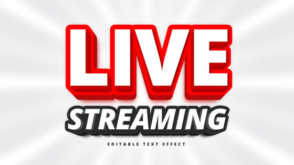 Editable 3d live streaming text effect