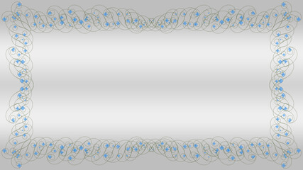 blue christmas frame