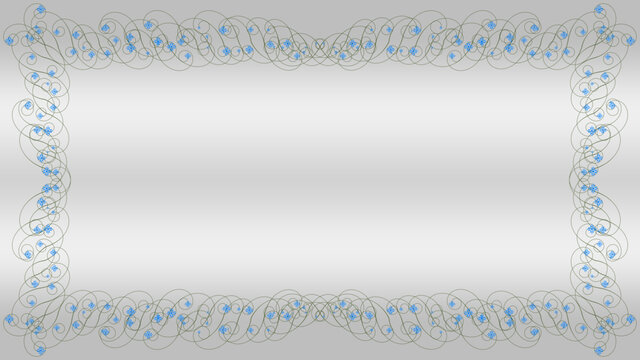 blue christmas frame