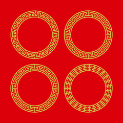Set of vector korean borders