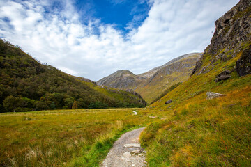 Fototapeta premium Nevis Gorge in the Highlands of Scotland, UK
