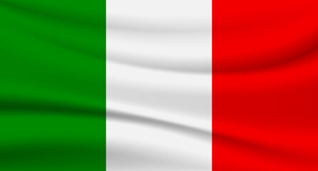 Flag of Italy silk - Vector