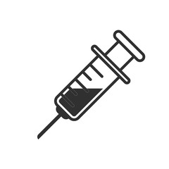 Syringe. Professional, pixel perfect icon vector. Vaccination, vaccination and treatment symbol